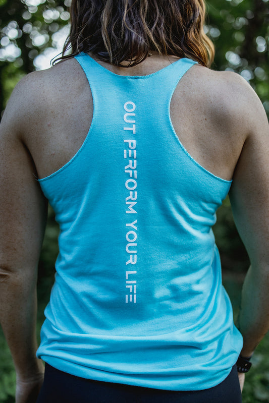 OUTPERFORM YOUR LIFE RACERBACK TANK
