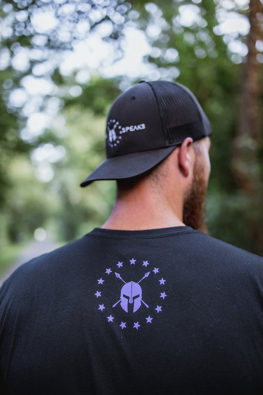 PEOPLE WILL TALK BLACK/PURP TEE