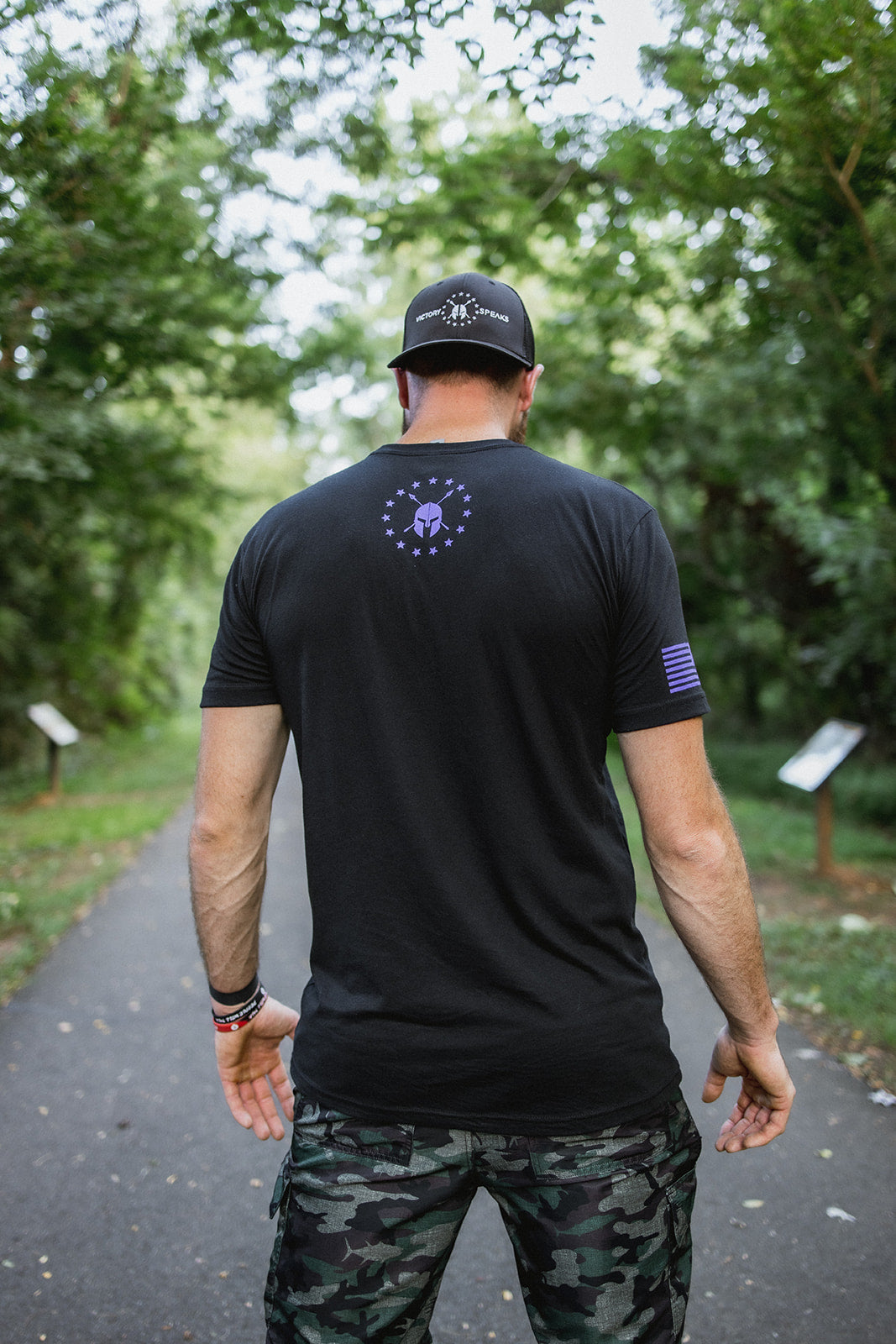 PEOPLE WILL TALK BLACK/PURP TEE